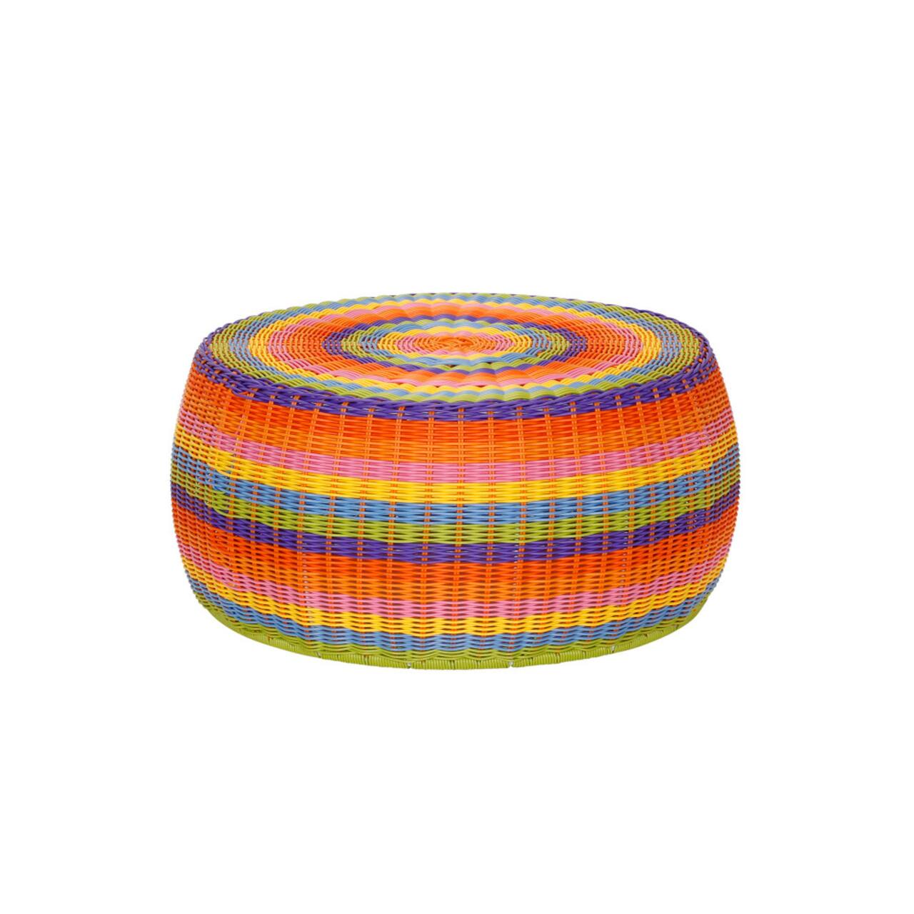 Household Essentials 9" Metal Woven Storage Ottoman